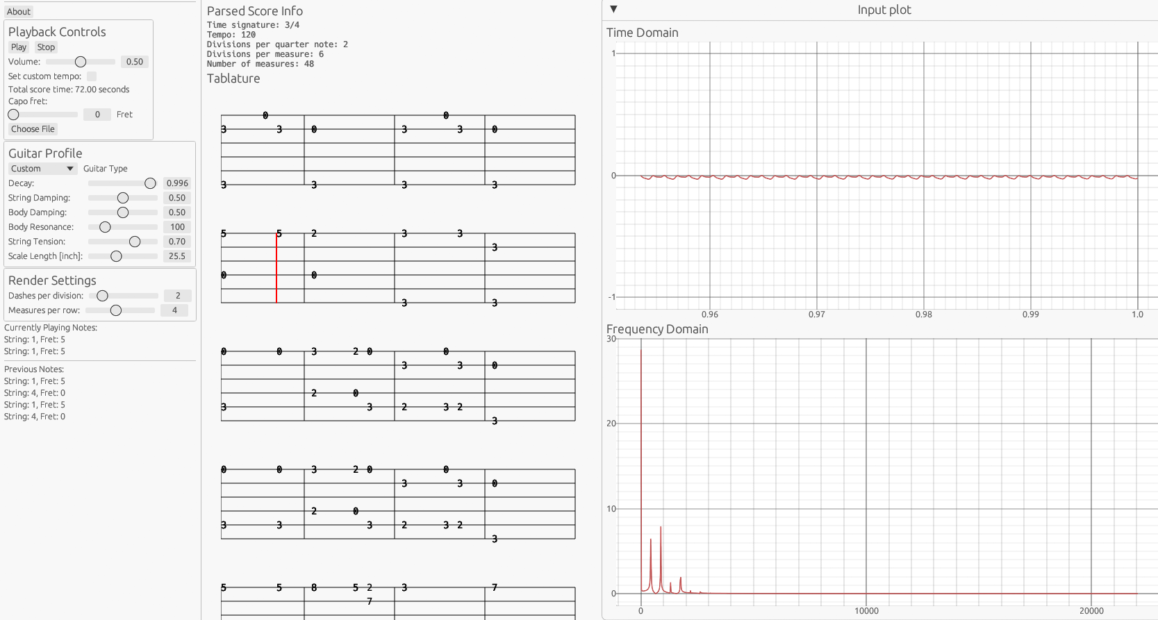 Guitar Tablature App